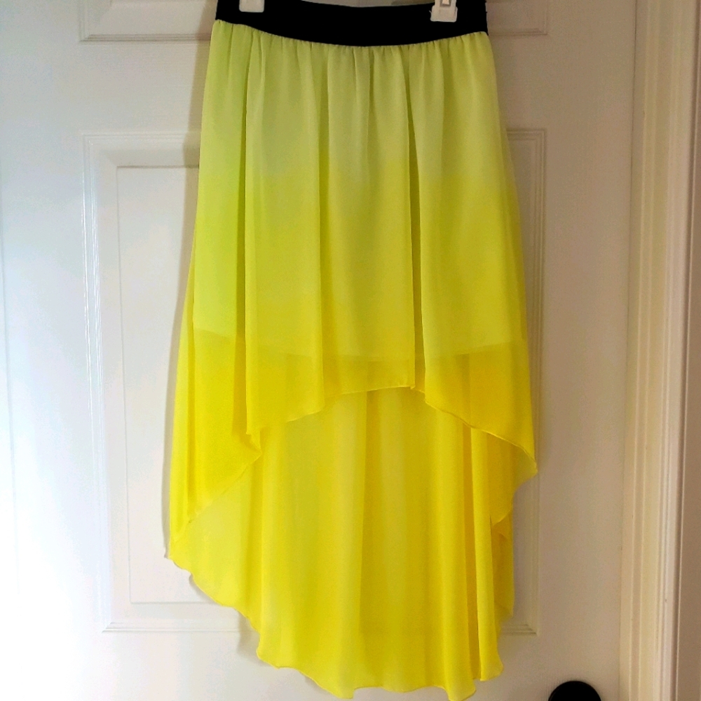 Forever 21 High Low Yellow Skirt